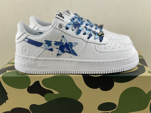 Original version_ Air Force BAPE Alliance_ White and Blue Star_ full code shipment_ 36_45-e2726df0